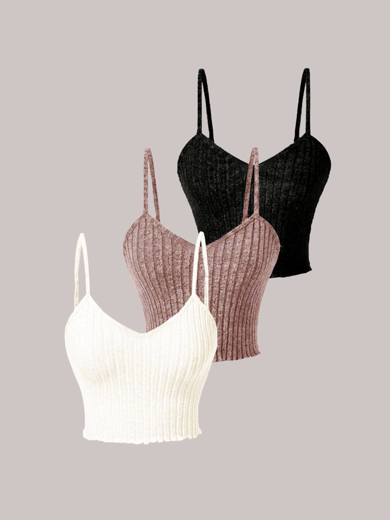 Women casual lace basic top in rib design Ivyshape