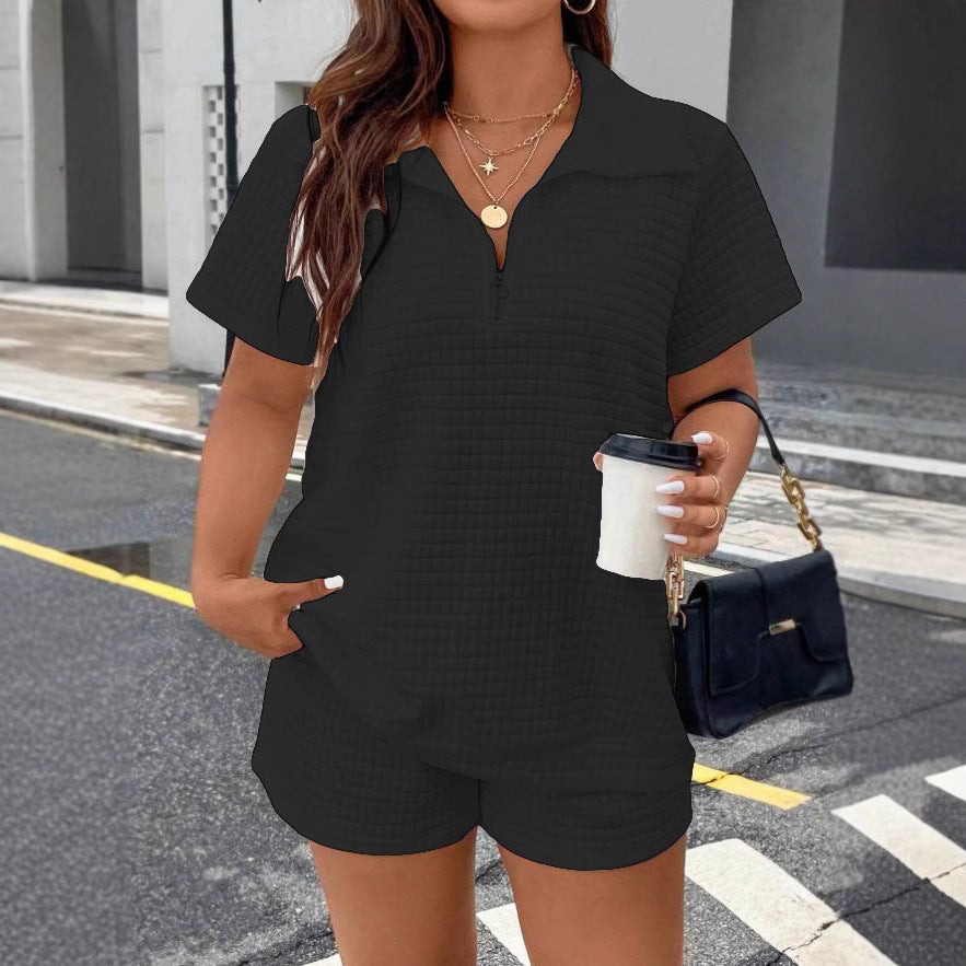 Women's Short Jumpsuit with Zipper Ivyshape
