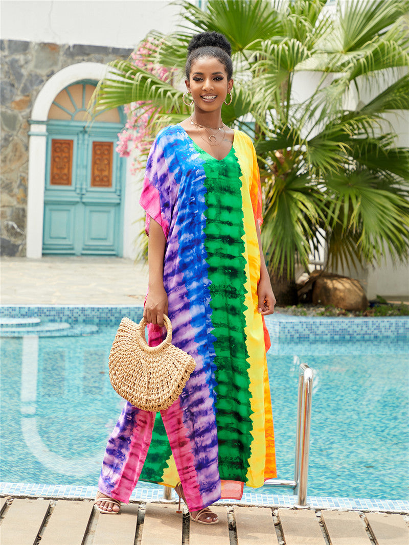 Women’s maxi dress in artistic spiral design Ivyshape