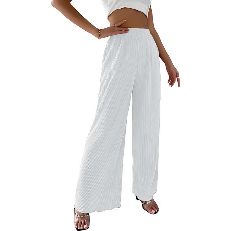 Women's Flowing Pleated Wide-Cut Pants Ivyshape