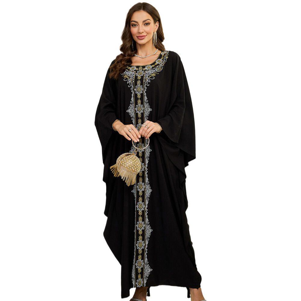 Women Elegant Caftan with Artistic Embroidery Design Ivyshape
