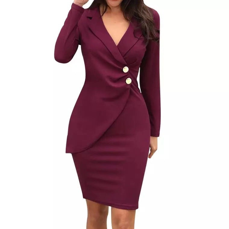Women's tailored blazer dress Ivyshape