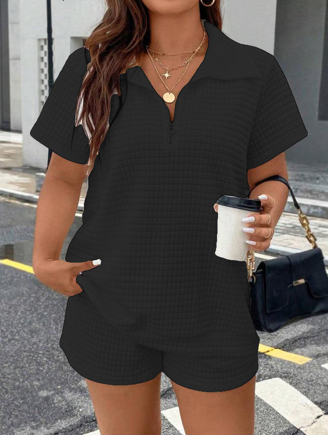 Women's Short Jumpsuit with Zipper Ivyshape