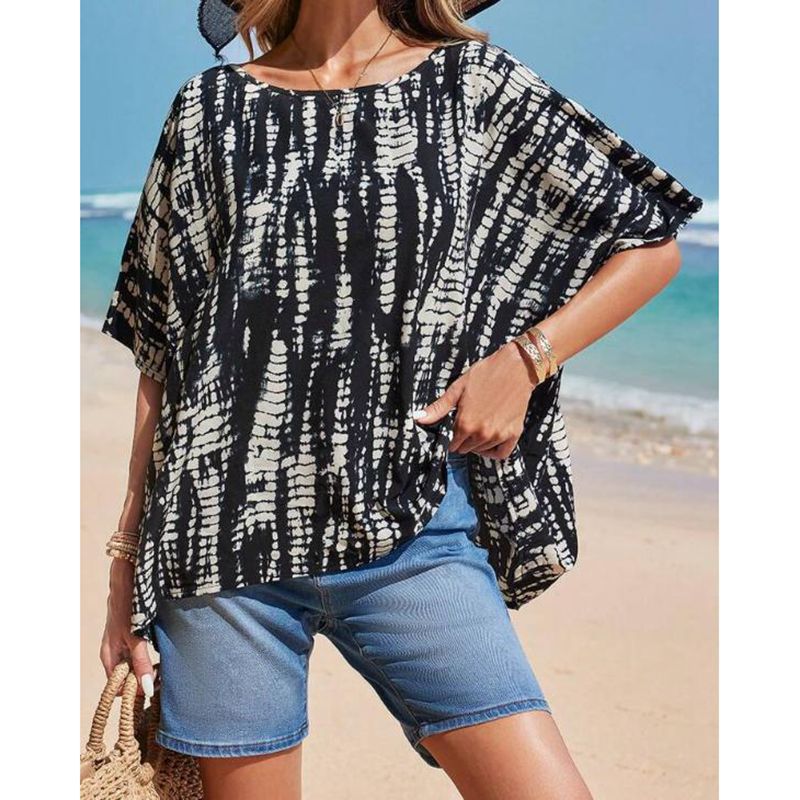 Women's Casual Beach Top with Asymmetric Cut Ivyshape