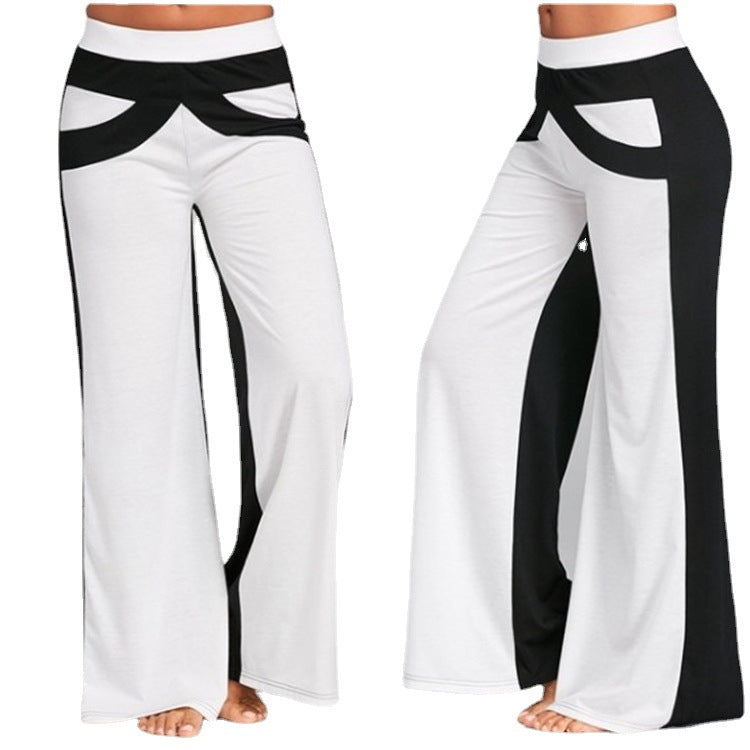 Women Loose Sports Pants with Contrasting Seams Ivyshape