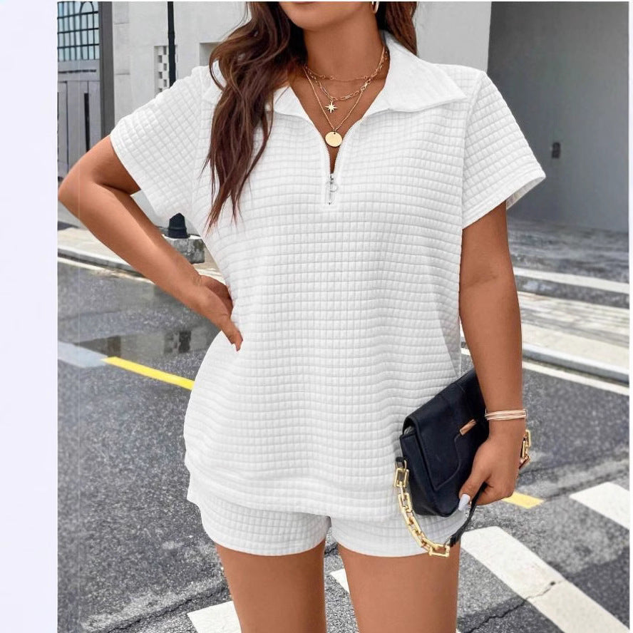 Women's Short Jumpsuit with Zipper Ivyshape