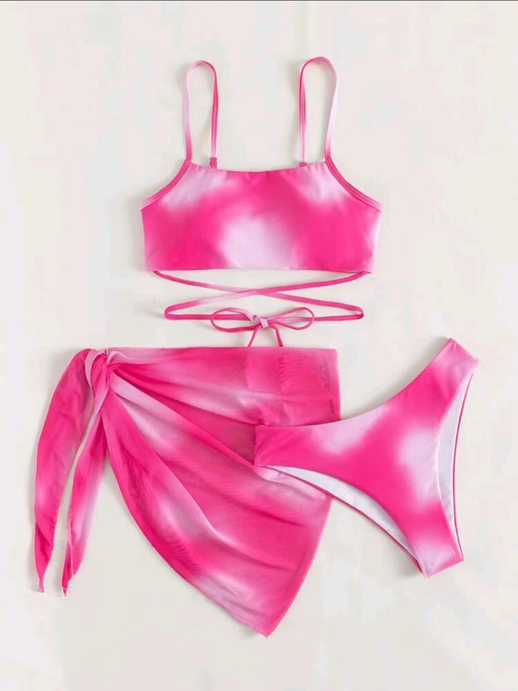 Women Bikini Set with Asymmetrical Skirt Ivyshape