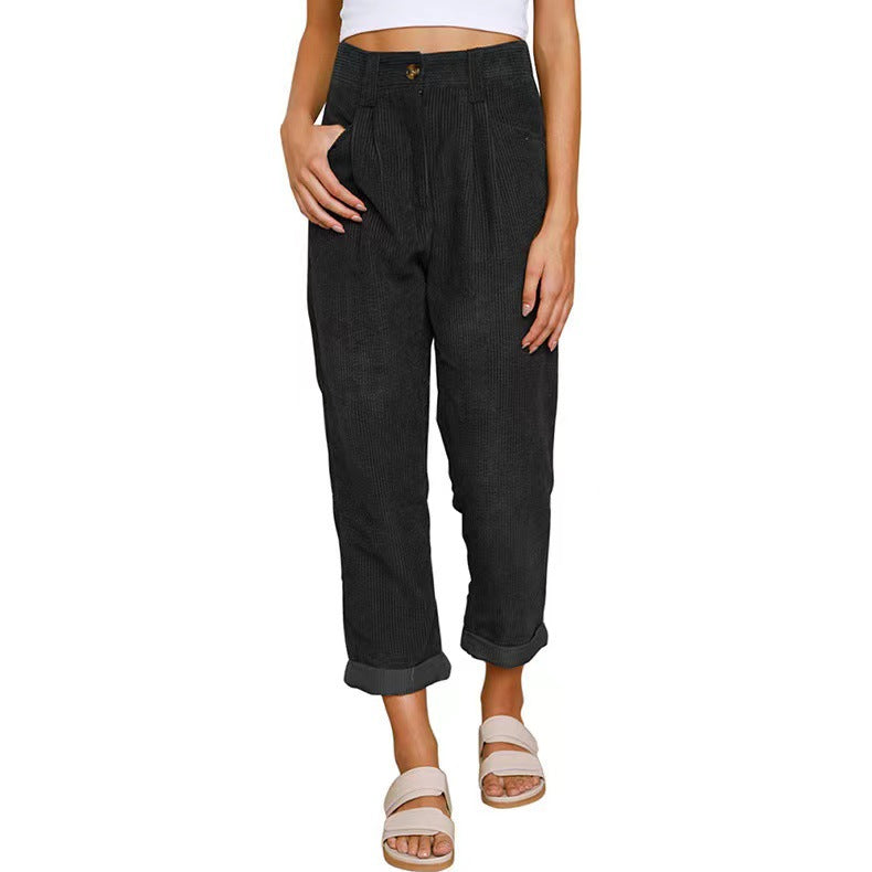 Women's High-Waisted Textured Pants Ivyshape