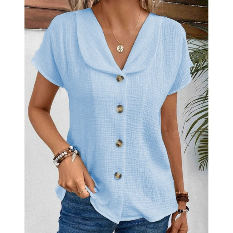 Women’s lightweight blouse with button details Ivyshape