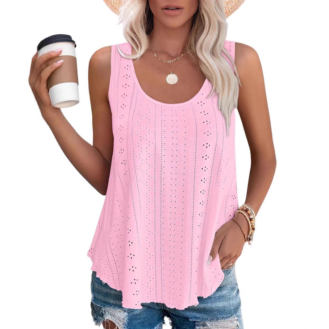 Womens Leisure Light Sleeveless Top Ivyshape