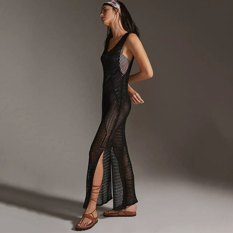 Women’s Knit Maxi Dress with Modern Cut Ivyshape