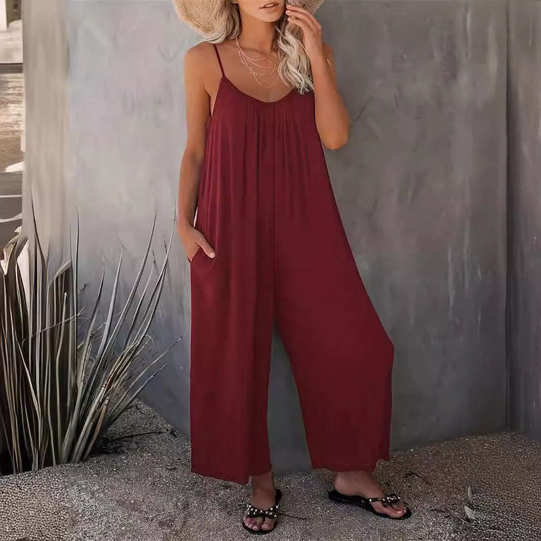 Ladies flowing wide leg combination Ivyshape