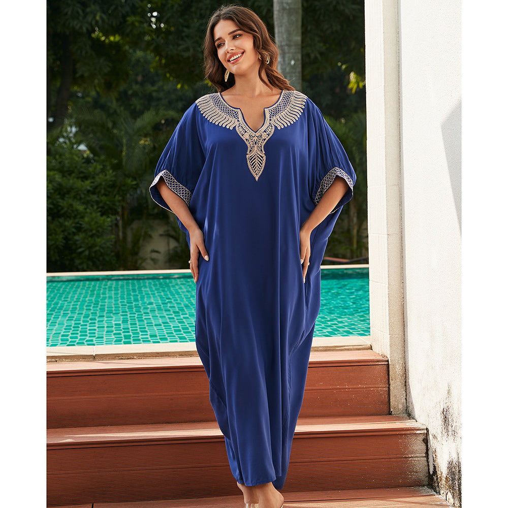 Women elegant Kaftan with artistic embroidery design Ivyshape