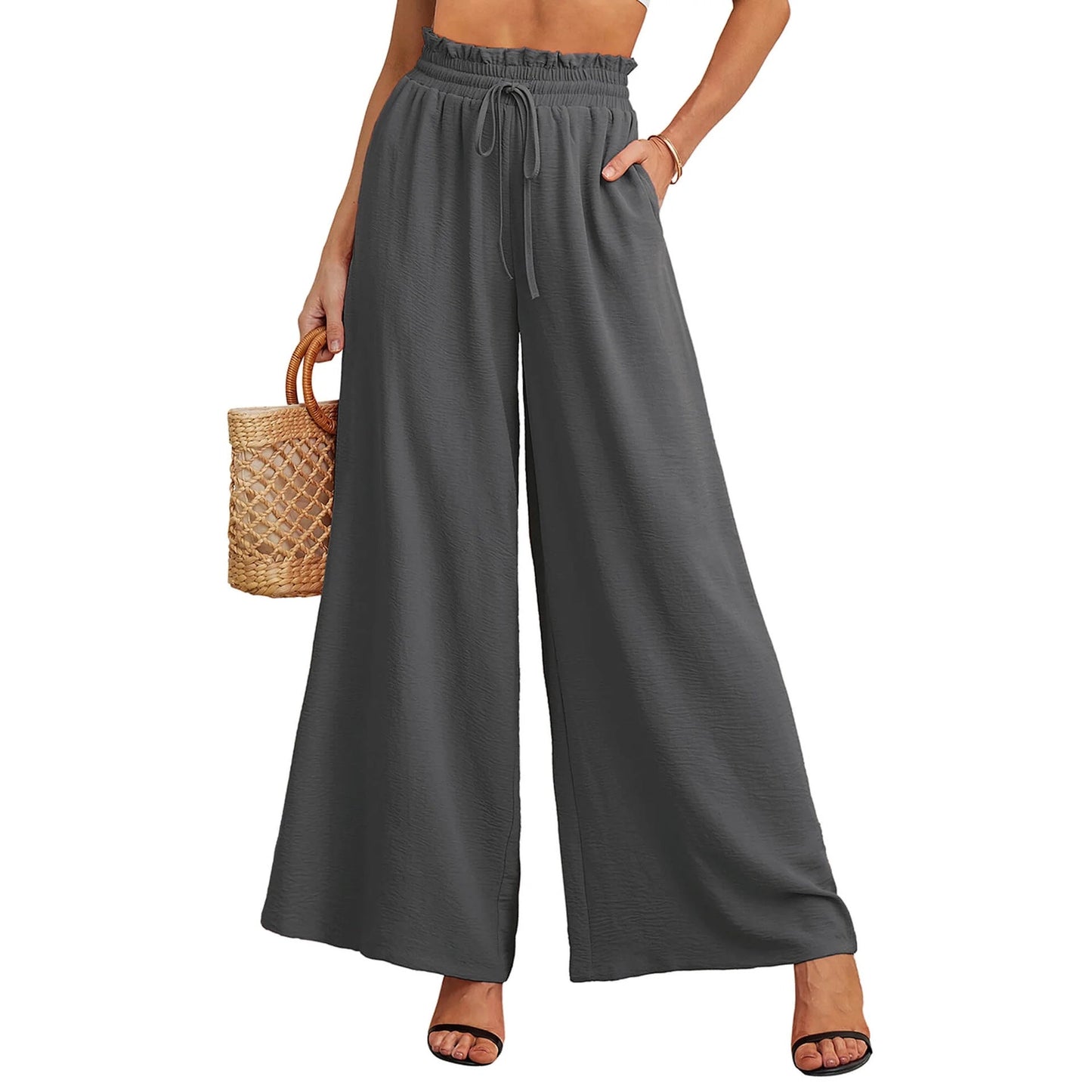 Ladies Lightweight Wide Pants Ivyshape