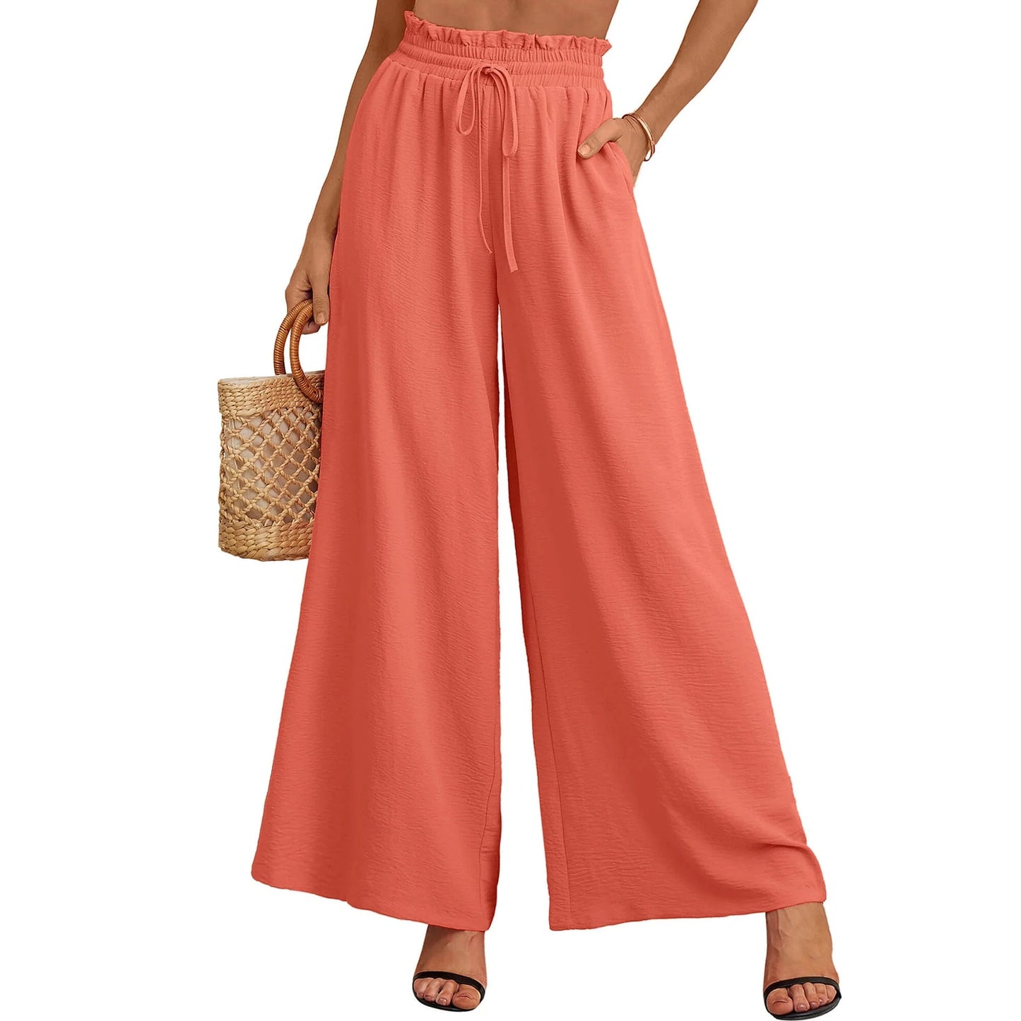 Ladies Lightweight Wide Pants Ivyshape