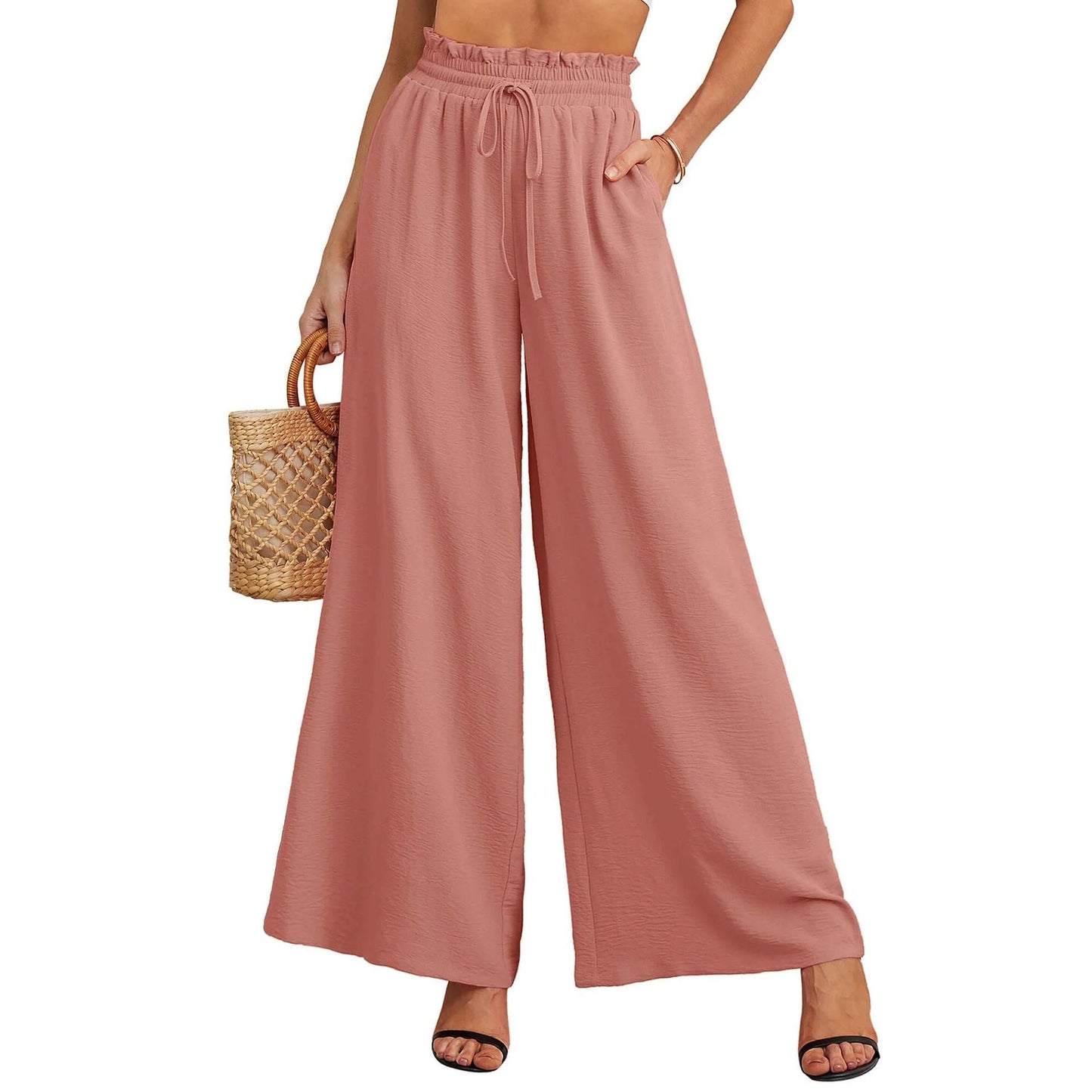 Ladies Lightweight Wide Pants Ivyshape