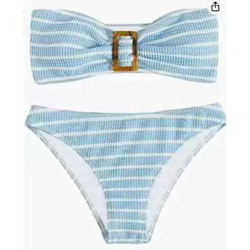 Women's bandeau bikini with trendy strap detail Ivyshape