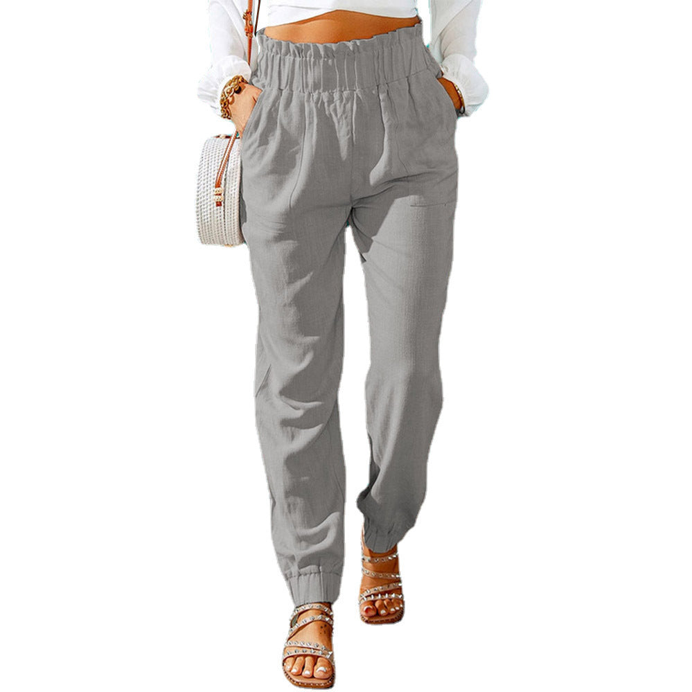 Women's Tailored Elastic Waist Pants Ivyshape