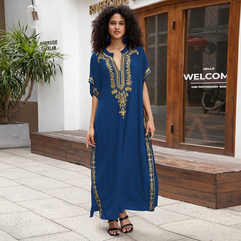 Ladies Elegant Kaftan with intricate embroidery details Ivyshape