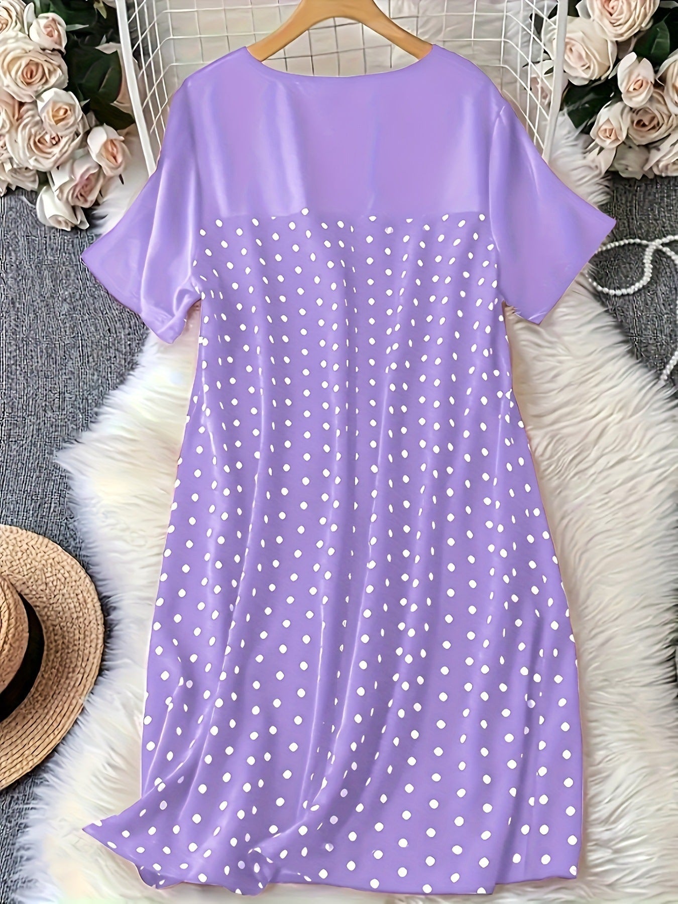 Women Polka Dot A-Line Casual Dress Ivyshape