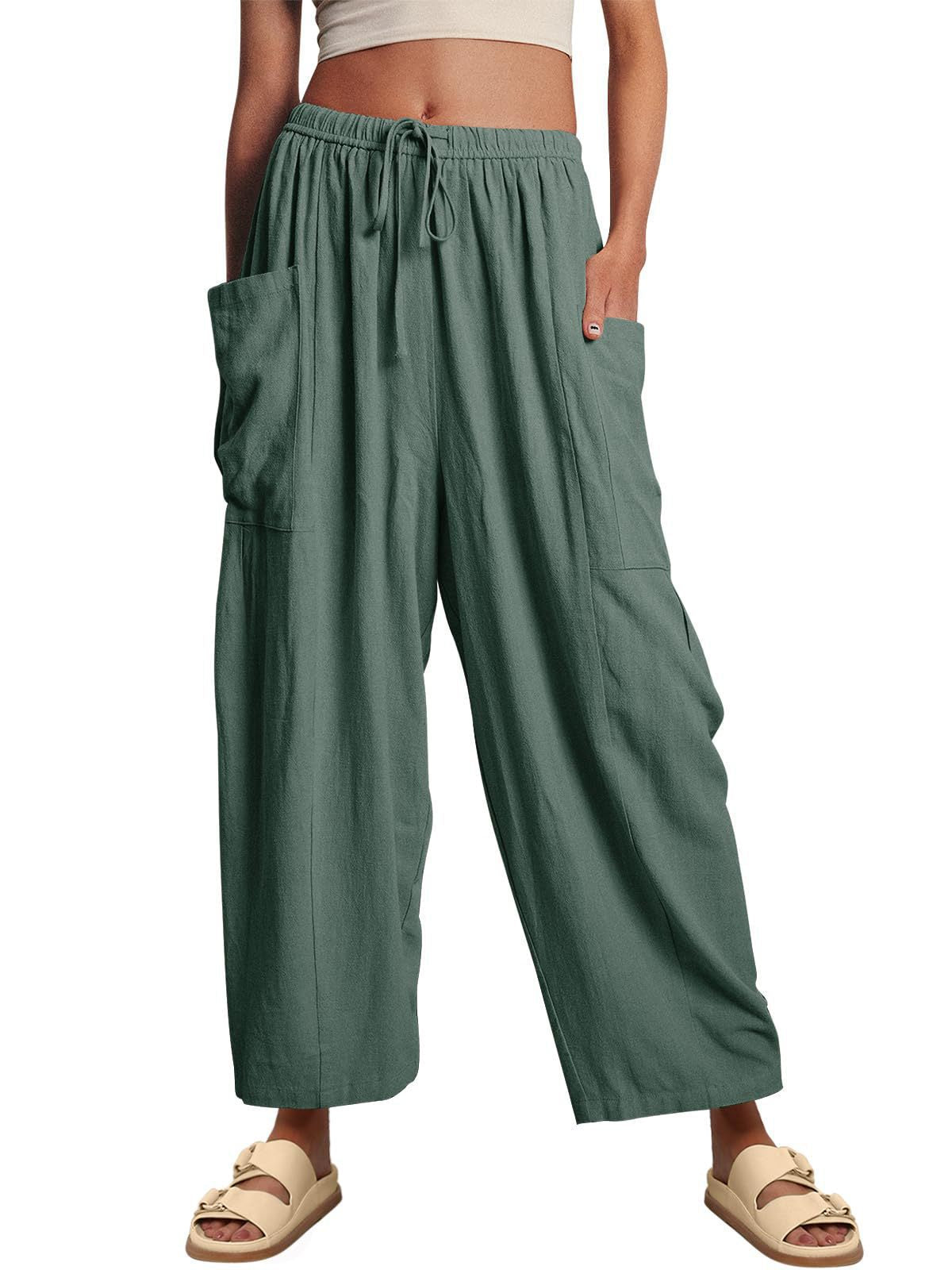 Ladies stylish comfortable cargo pants Ivyshape