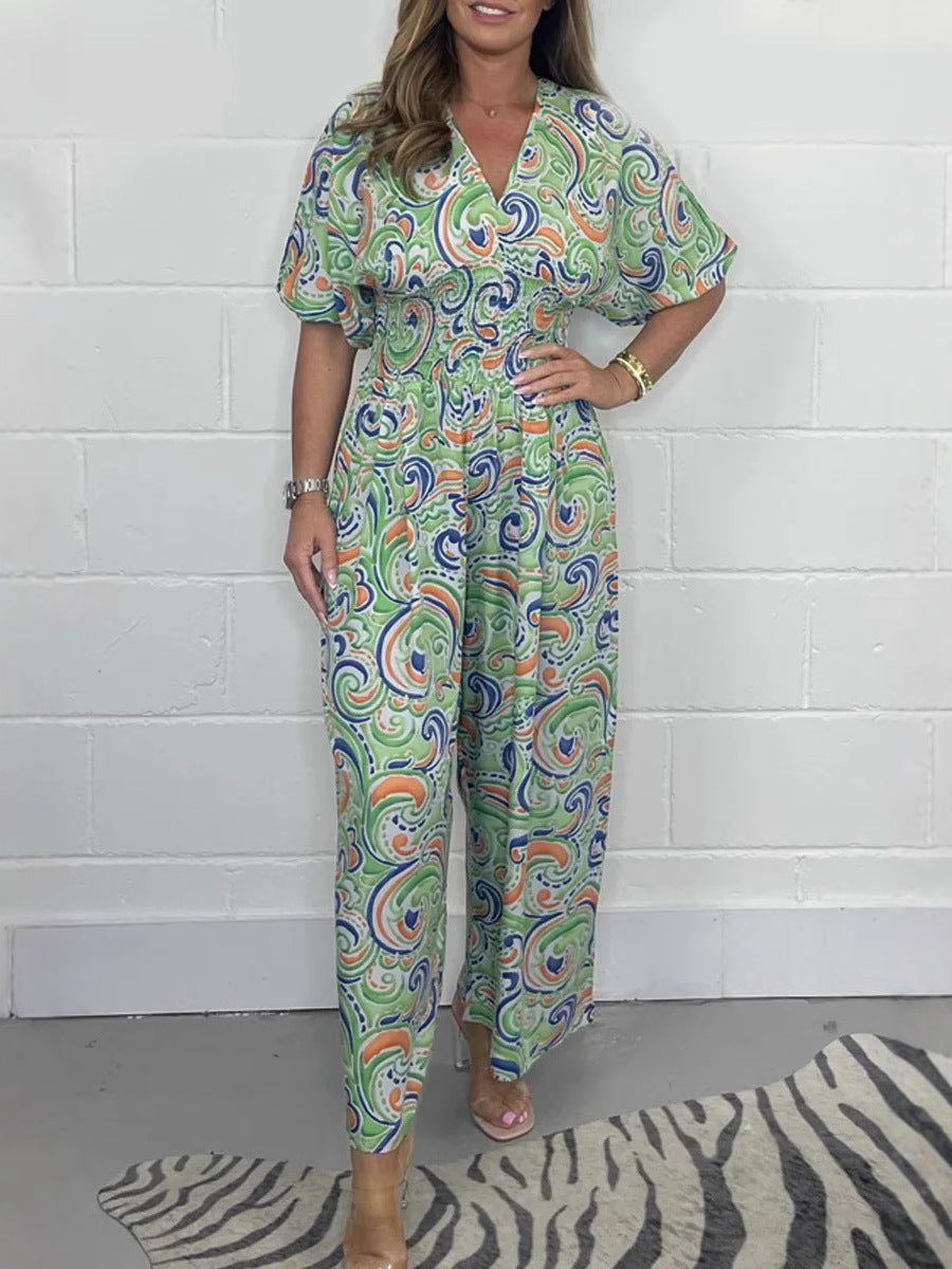 Women's Vivid Bohemian Style Overall Ivyshape