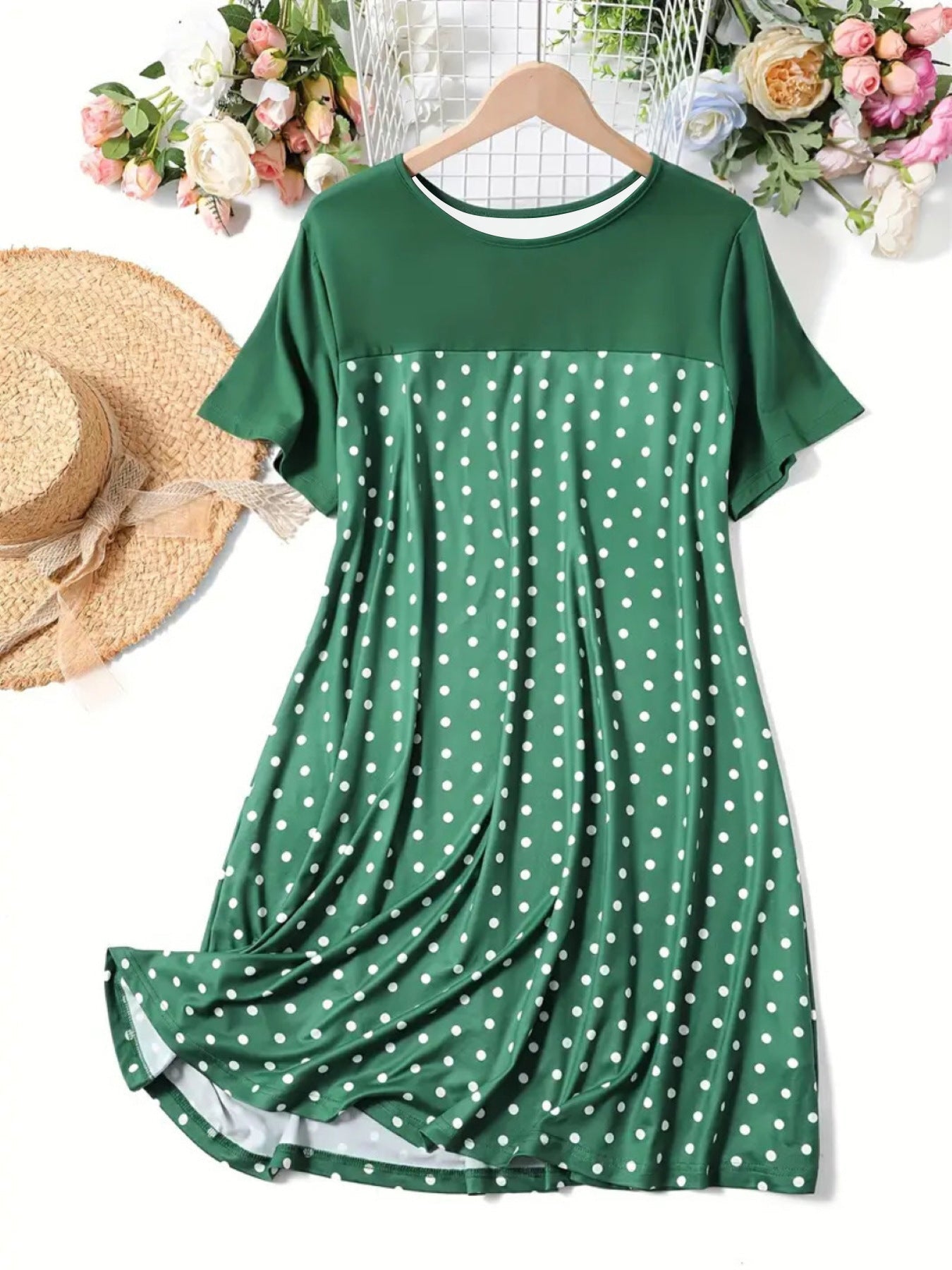 Women Polka Dot A-Line Casual Dress Ivyshape