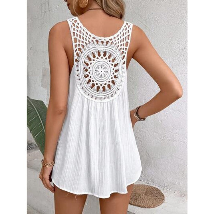 Women's viscose tank top with casual cut and V-neck Ivyshape