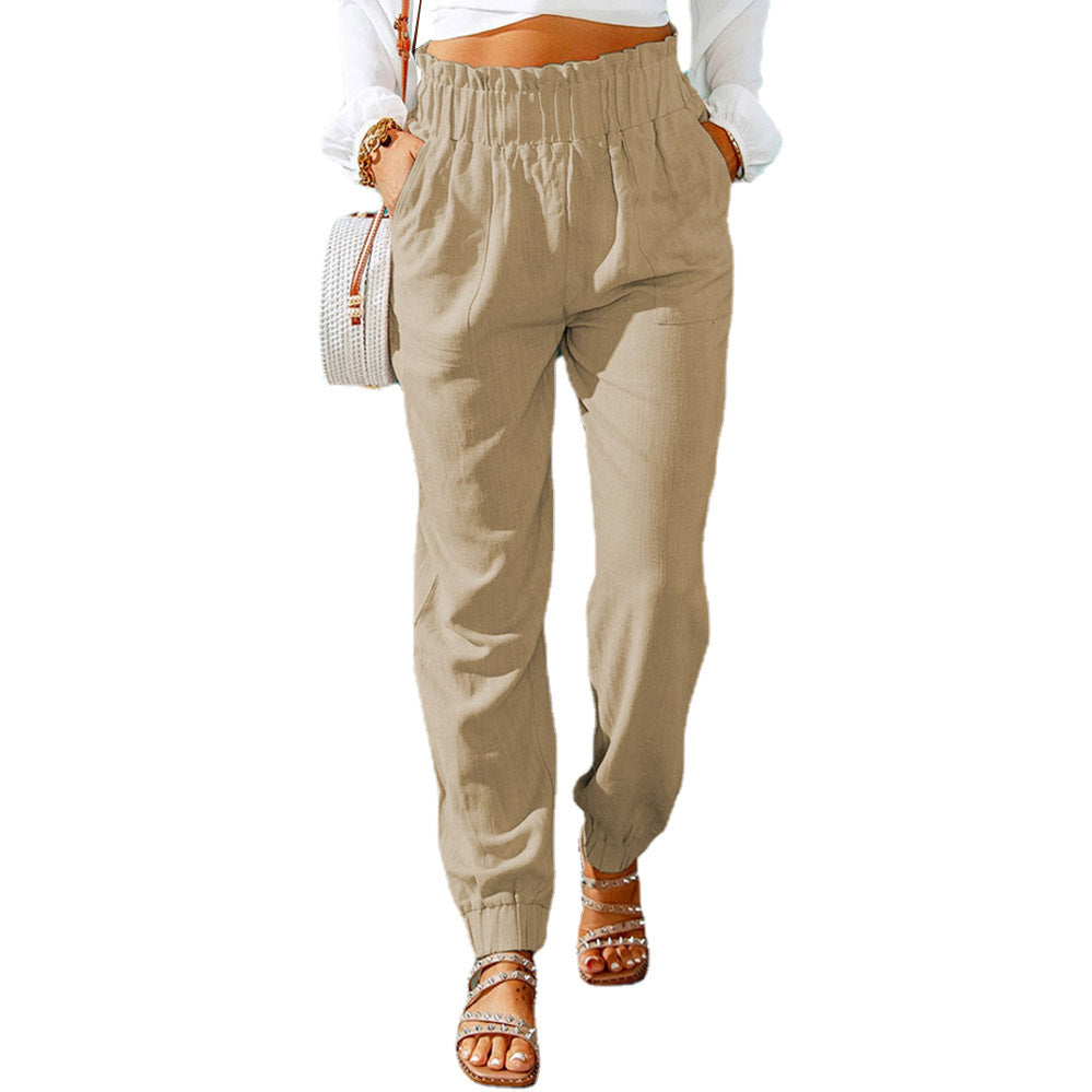 Women's Tailored Elastic Waist Pants Ivyshape