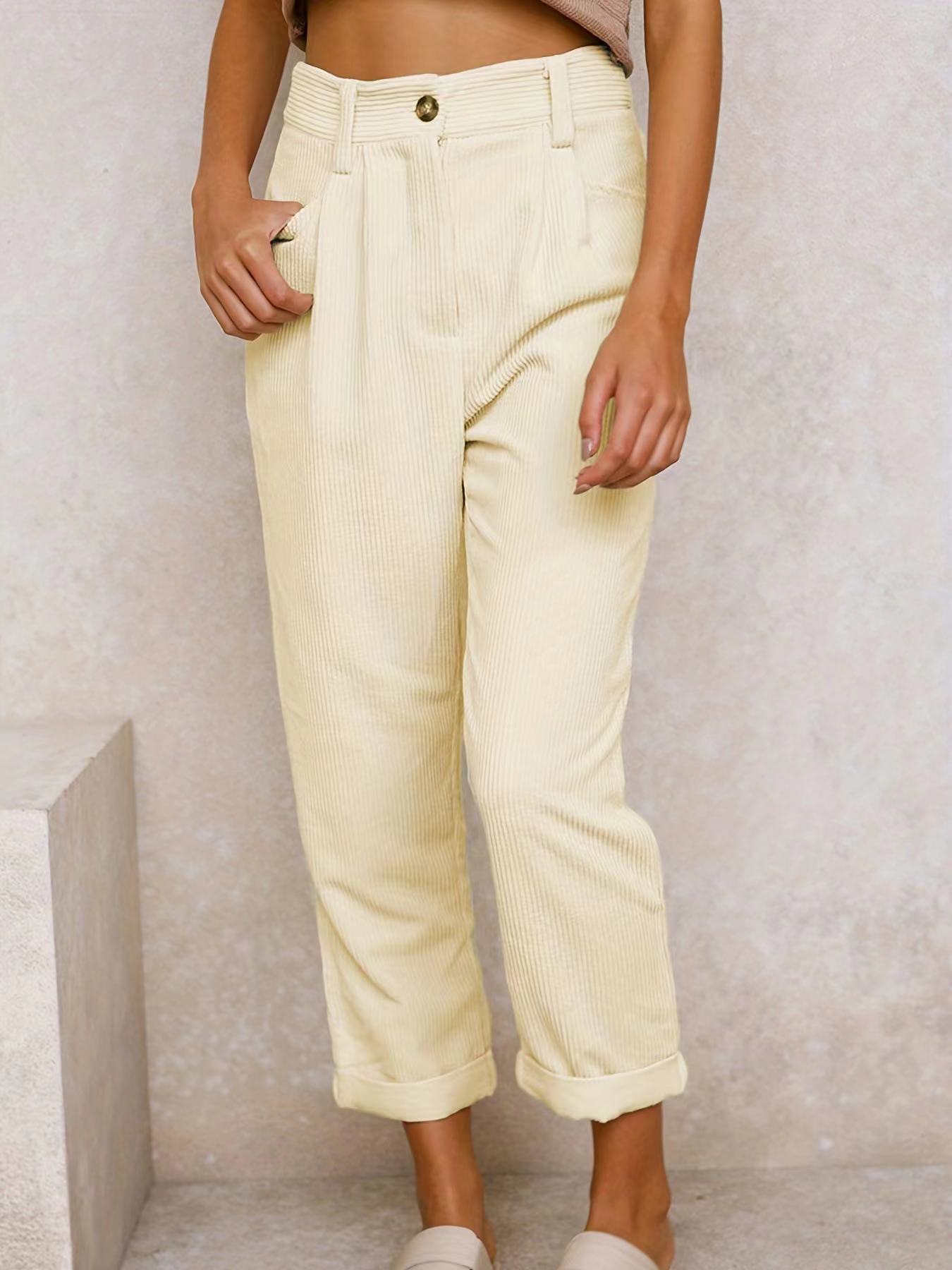 Women's High-Waisted Textured Pants Ivyshape