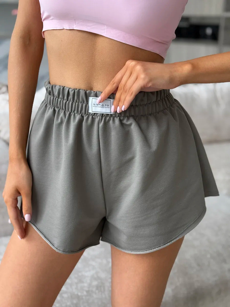 Women's High-Waisted Loose-Fitting Lounge Shorts Ivyshape