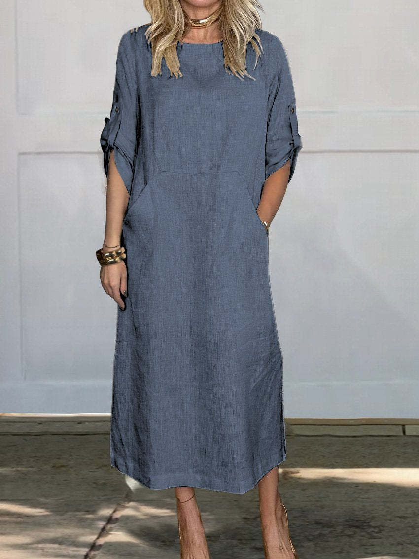 Women's Casual Maxi Dress with Pockets Ivyshape