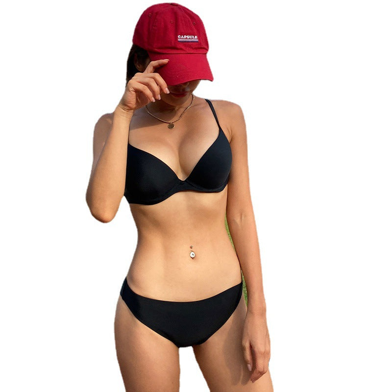 Women's triangle bikini set with innovative cut and figure-flattering fit Ivyshape