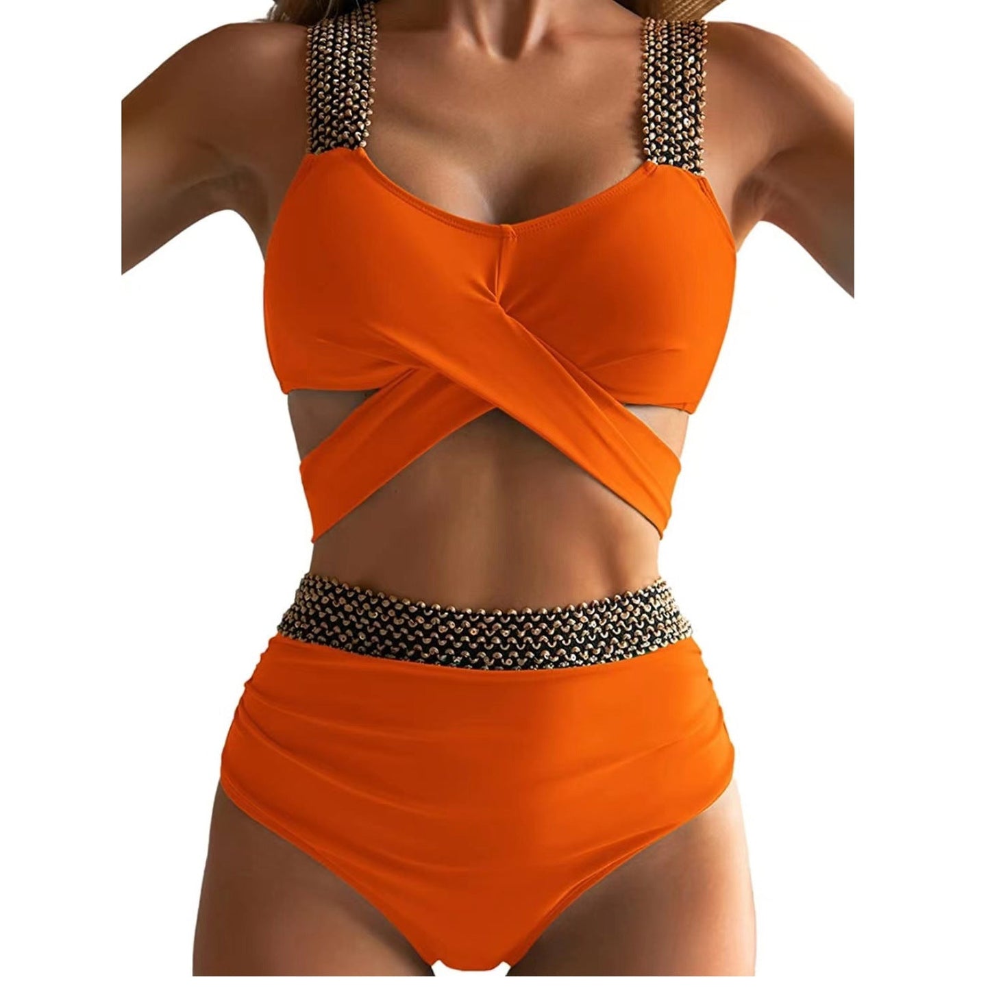Women's sporty bikini with wrap top and elegant accents Ivyshape