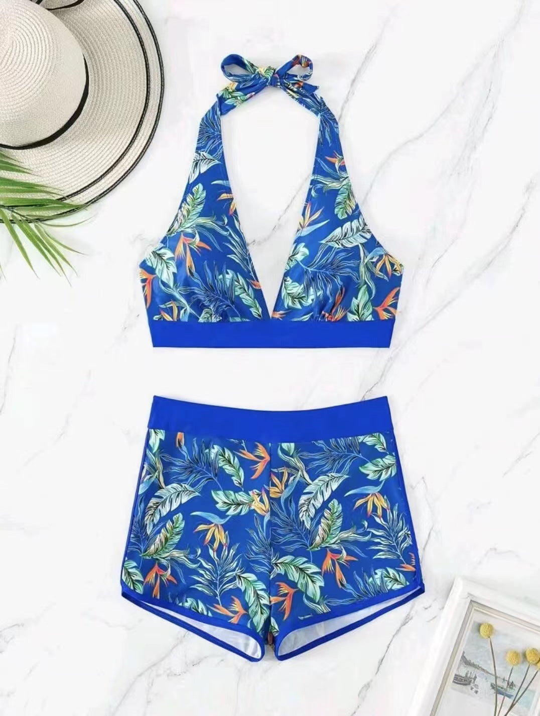 Women's Sport Bikini Set with Floral Design and Adjustable Straps Ivyshape
