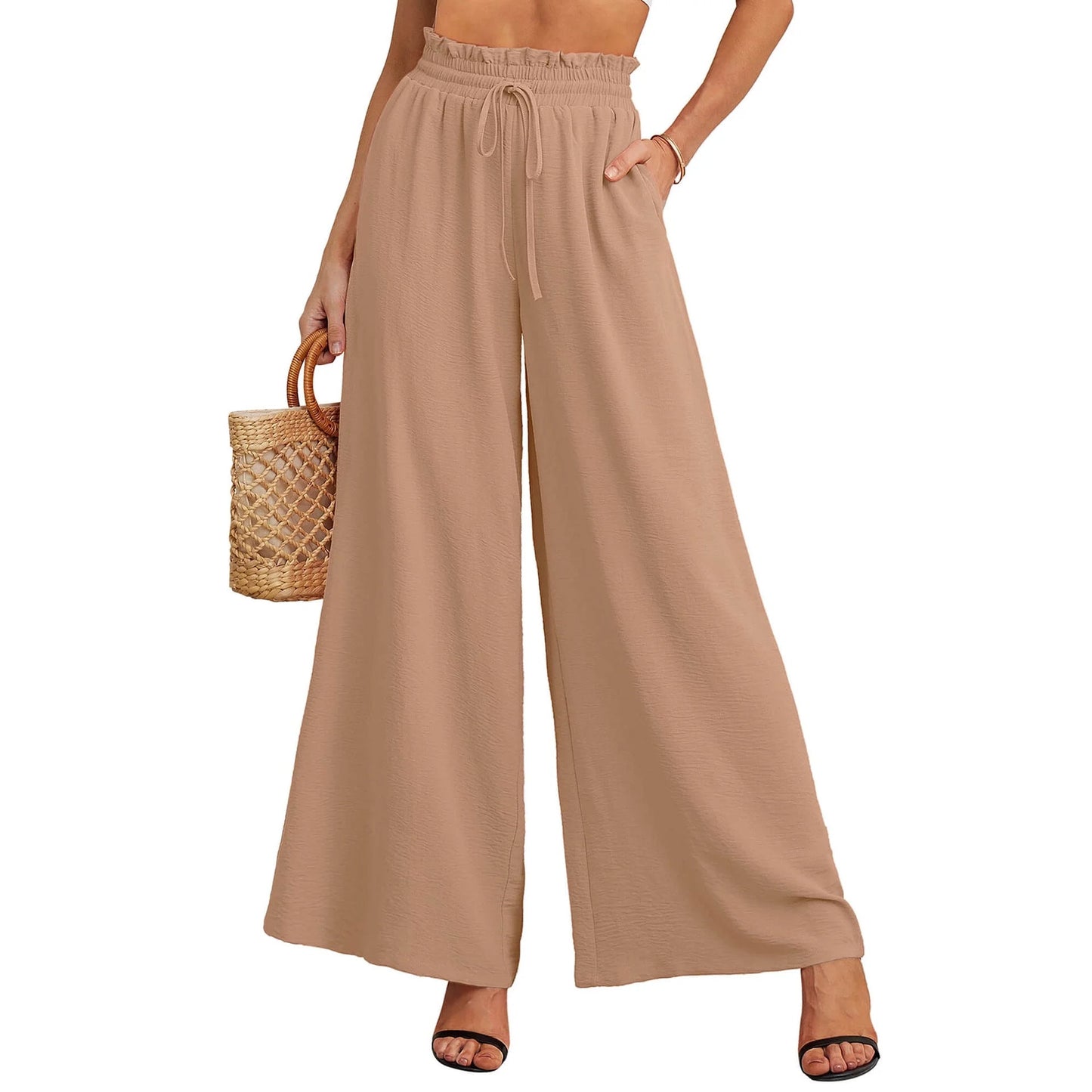 Ladies Lightweight Wide Pants Ivyshape