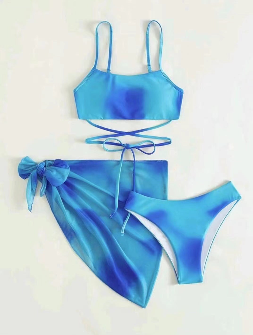 Women Bikini Set with Asymmetrical Skirt Ivyshape