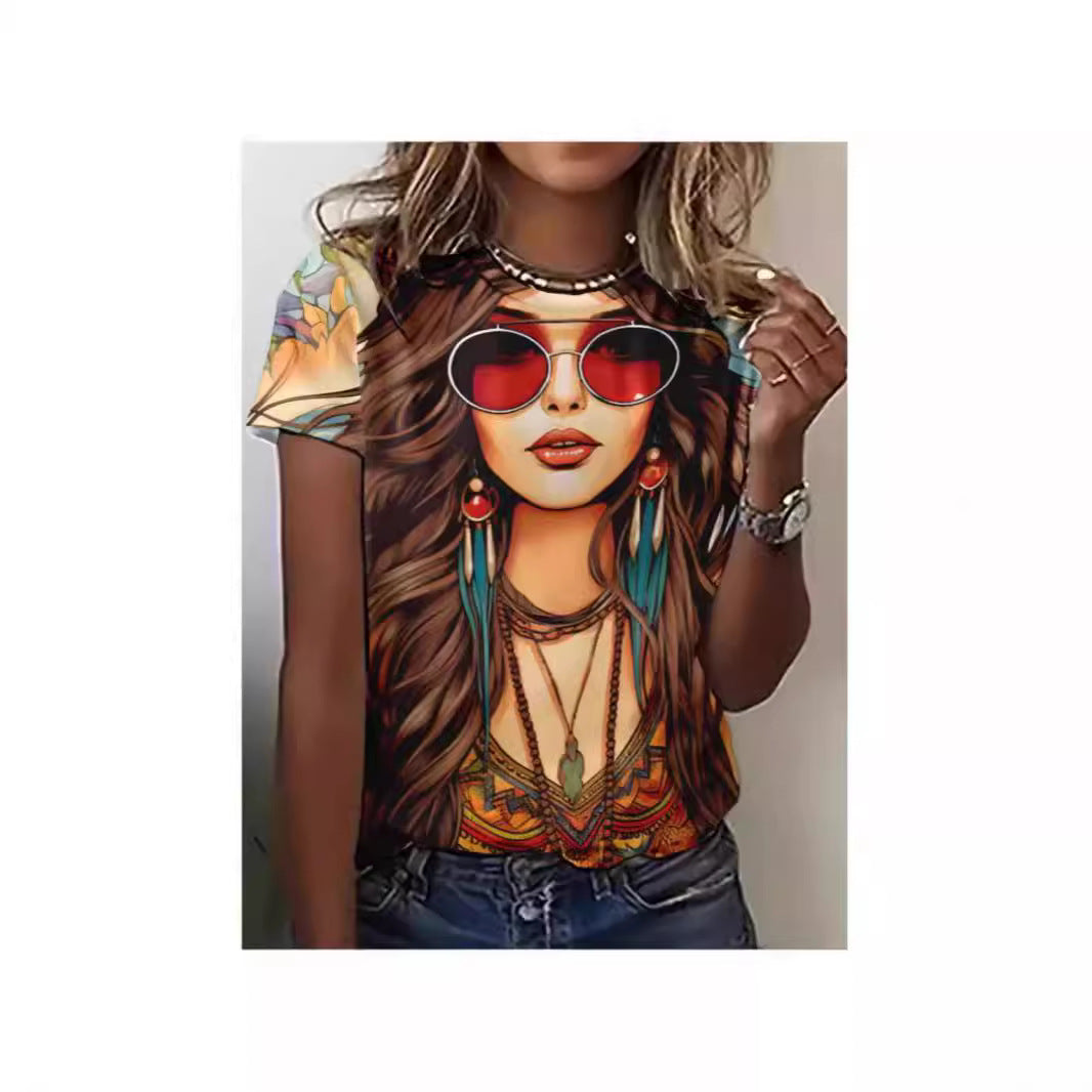 Women's Artistic Graphic T-Shirt Ivyshape