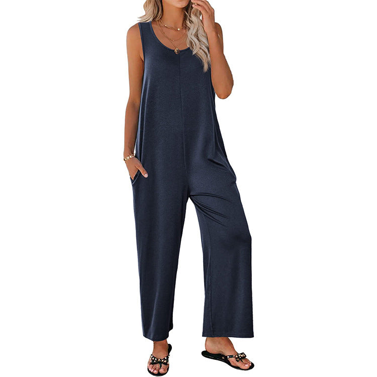 Women Leisure Wide-Leg Jumpsuit Ivyshape