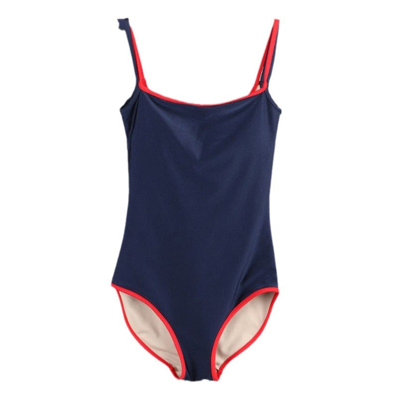 Ladies sporty one-piece swimsuit with comfortable fit and sophisticated contrast details Ivyshape