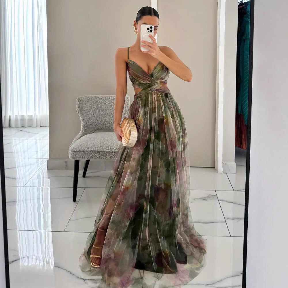 Women Floral Maxi Dress Ivyshape