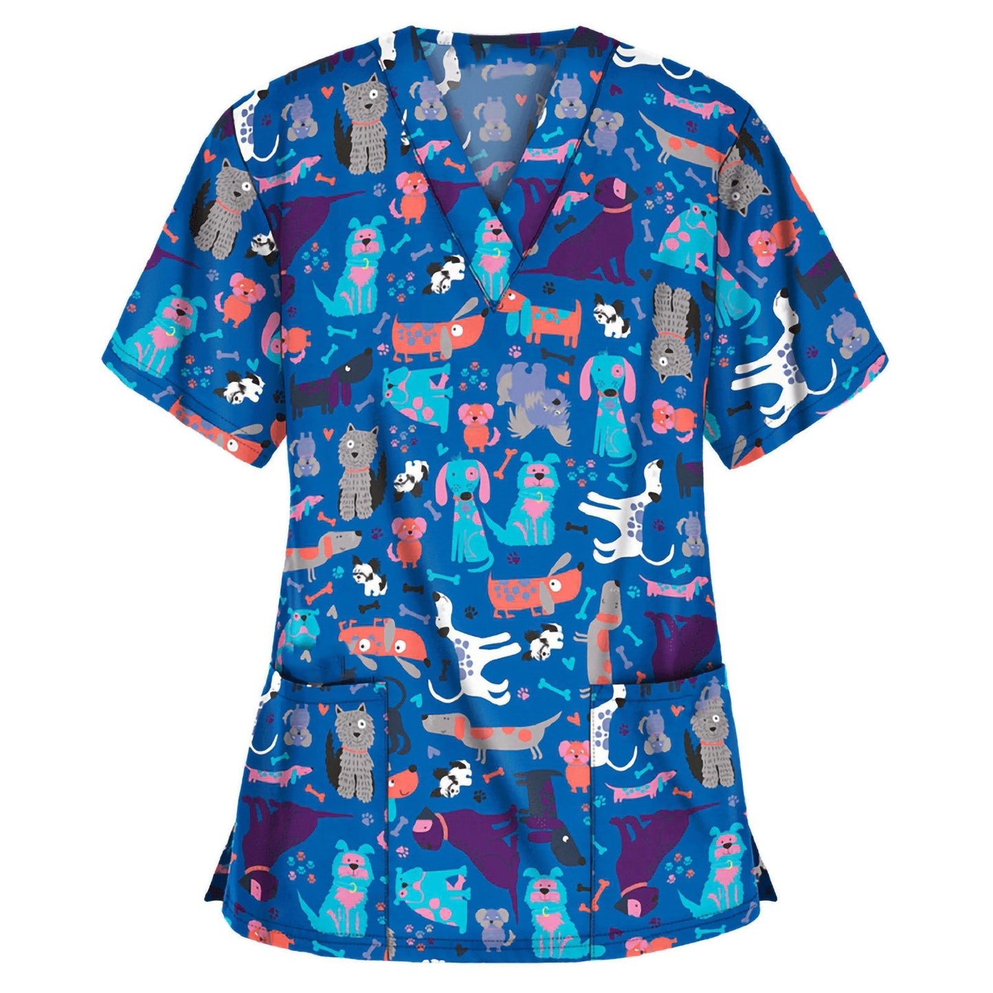 Women Flower Pattern Scrub Top Ivyshape