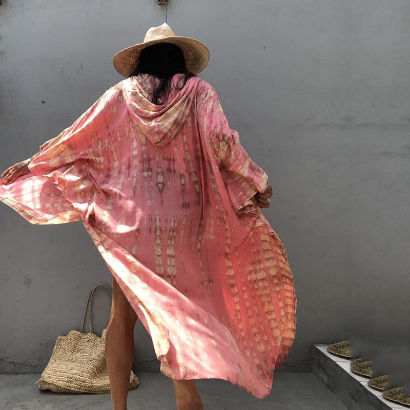 Women's Beach Kaftan with Hood and Airy Fit Ivyshape