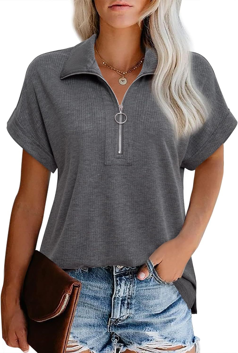 Ladies Modern Zip-Up Leisure Top Ivyshape