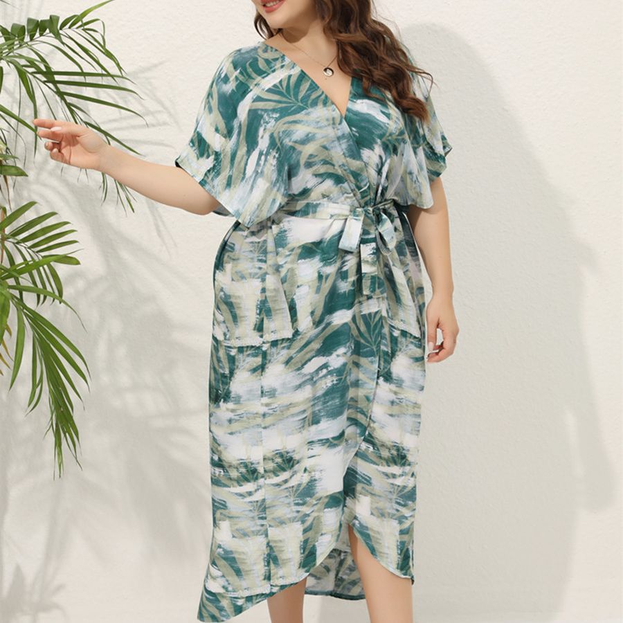 Women's Kaftan Dress with Belt Ivyshape