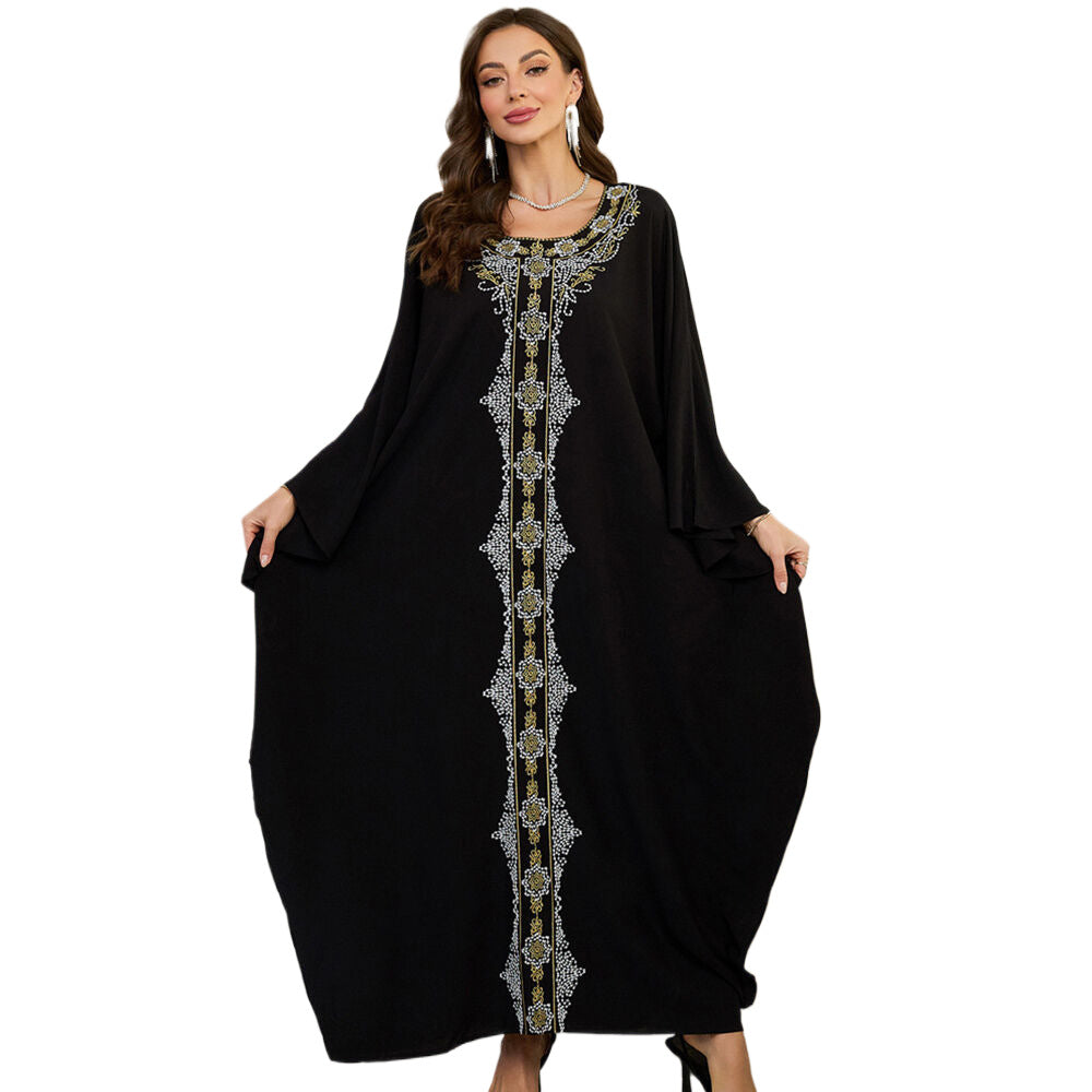 Women Elegant Caftan with Artistic Embroidery Design Ivyshape