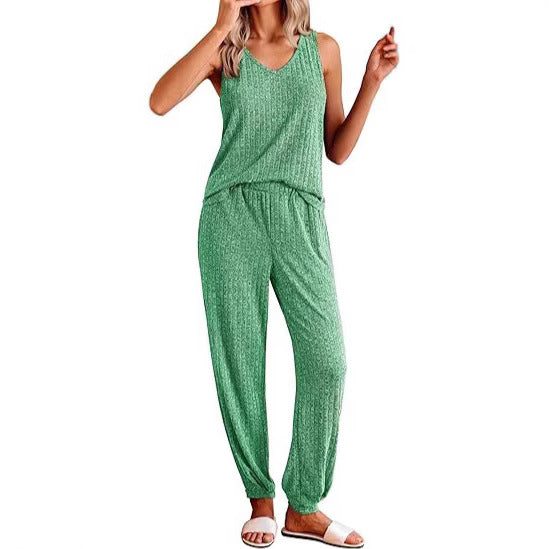 Women's Relaxed Fit Striped Loungewear Set Ivyshape