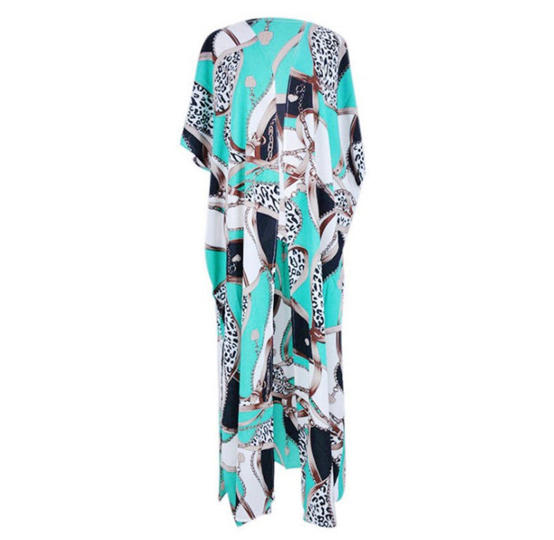 Women's beach parka with extravagant pattern and wide cut Ivyshape