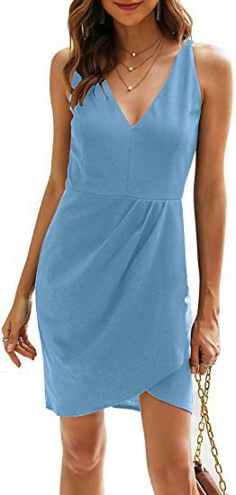 Women's Elegant Wrap Mini Dress Ivyshape
