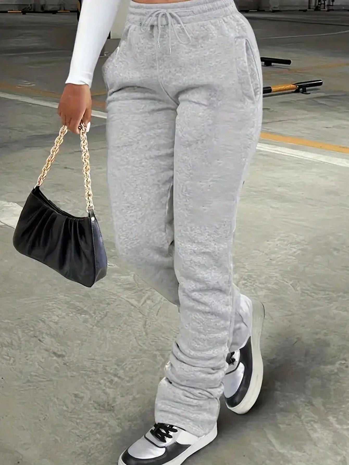 Women Comfortable Fleece Jogging Pants Ivyshape